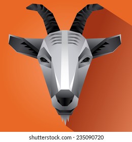 Goat Face Vector Illustration