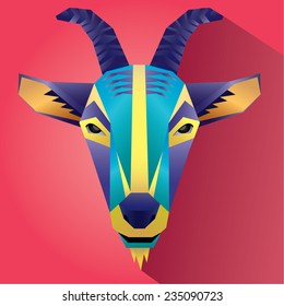 Goat Face Vector Illustration