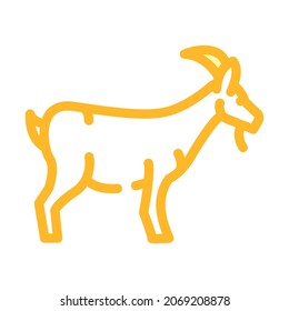 goat farm animal color icon vector. goat farm animal sign. isolated symbol illustration