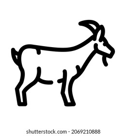 goat farm animal line icon vector. goat farm animal sign. isolated contour symbol black illustration
