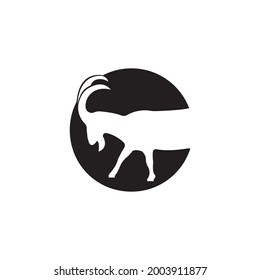 campo de cabra icono de icono de vectores diseño sencillo estilo plano plantilla
