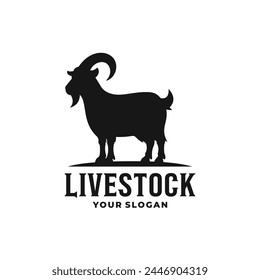 Goat farm livestock logo vector. EPS 10 editable vector