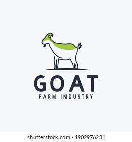 Goat farm logo design concept.