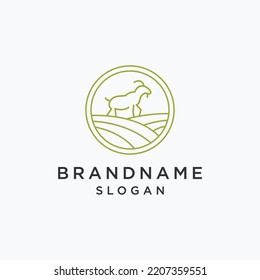 Goat Farm Logo Icon Design Template 