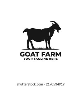 Goat Farm Logo Vector. Cattle Farm Logo