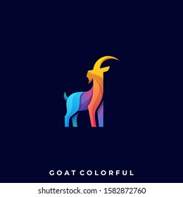 Goat Fighter Illustration Vector Template. Suitable for Creative Industry, Multimedia, entertainment, Educations, Shop, and any related business