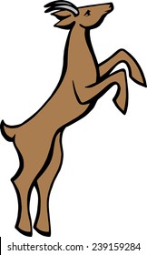 Goat figures  isolated on a white backgrounds