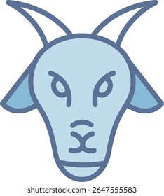 Goat Filled Blue Tone Icon