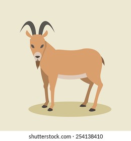 Goat In Flat Style