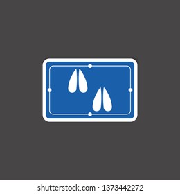 goat footprint icon