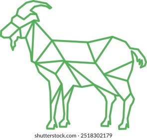 Cabra. Vector de geometría de cabra. diseño geométrico de cabra