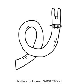 Goat gesture. Rock music in doodle style. Gesture vector illustration.