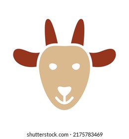 Goat glyph icon. Farm animal vector illustration. Agriculture sign. Graph symbol for your web site design, logo, app, UI. EPS10.