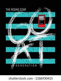 GOAT Greatest of all timeVintage and typography design in vector illustration.clothing,t shirt,apparel and other uses.Abstract design with the grunge style. Vector print, typography, poster.