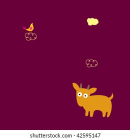 goat greeting card