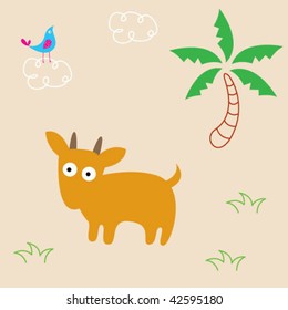 goat greeting card
