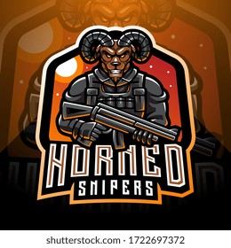 Goat gunners esport mascot logo design