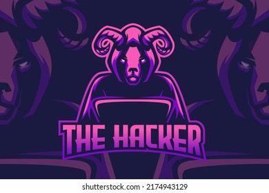 Goat The Hacker Mascot Logo