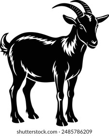 Goat Hand drawn outline illustration
