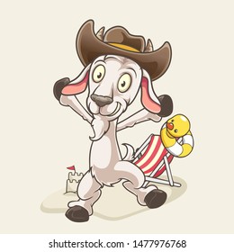 Goat Hat Cowboy Summer Characters