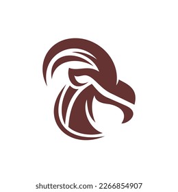 Goat head animal modern creative logo design