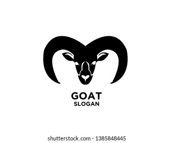 goat head black logo icon designs vector illustration sign silhouette