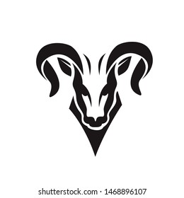 goat head drawing art logo design inspiration