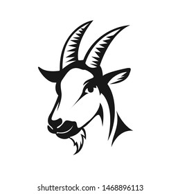 Goat Head Front View Drawing Art Stock Vector (Royalty Free) 1468896113 ...