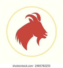 Goat head helpful trendy icon attractive abstract vector illustration artwork colorful design