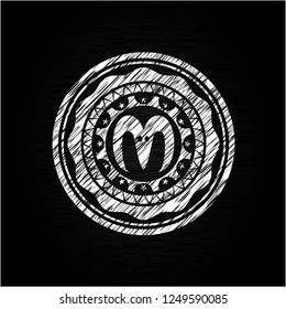 goat head icon drawn on blackboard