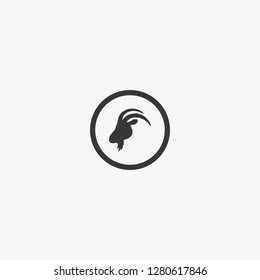goat head icon graphic element Illustration template design