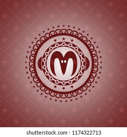 goat head icon inside badge with red background