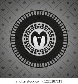 goat head icon inside black emblem. Vintage.