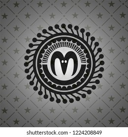 goat head icon inside black emblem. Vintage.