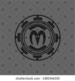 goat head icon inside black emblem. Vintage.