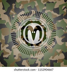 goat head icon inside camo texture