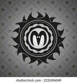 icono de cabeza de cabra dentro de la placa oscura. 