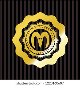 goat head icon inside gold shiny emblem
