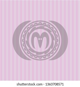 goat head icon inside pink icon or emblem