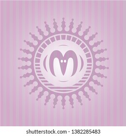 goat head icon inside pink icon or emblem