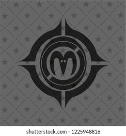 goat head icon inside realistic dark emblem