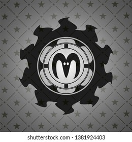 goat head icon inside realistic black emblem