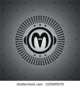 goat head icon inside realistic black emblem