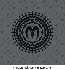 goat head icon inside realistic black emblem