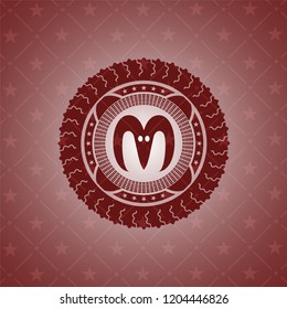 goat head icon inside red icon or emblem