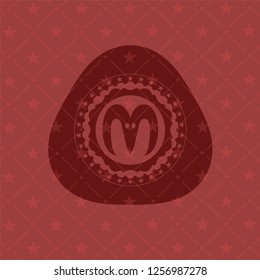 goat head icon inside red icon or emblem