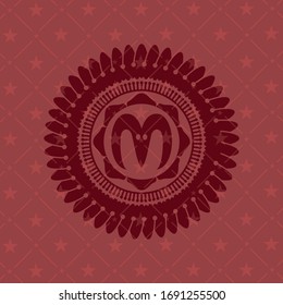 goat head icon inside red icon or emblem