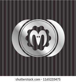 goat head icon inside silvery emblem