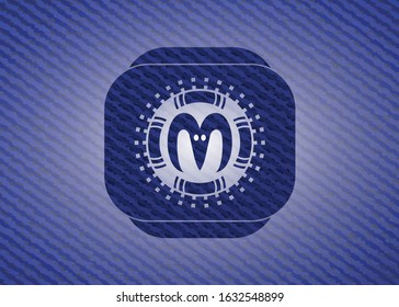 goat head icon with jean texture