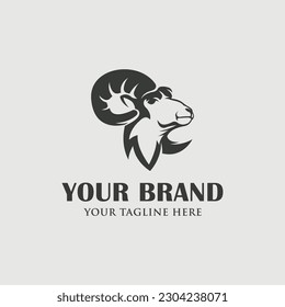Goat head icon logo design vector